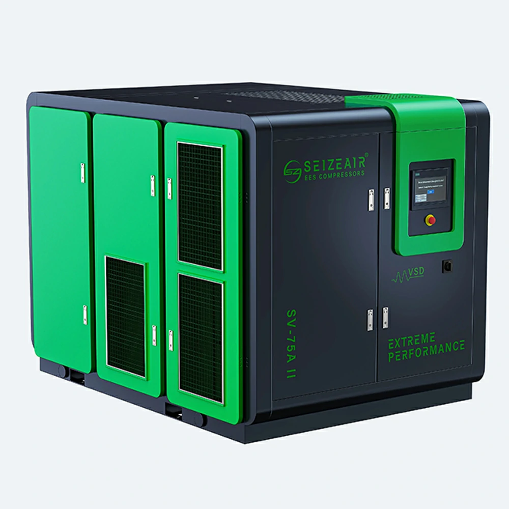 Permanent magnet variable frequency two-stage screw air compressor