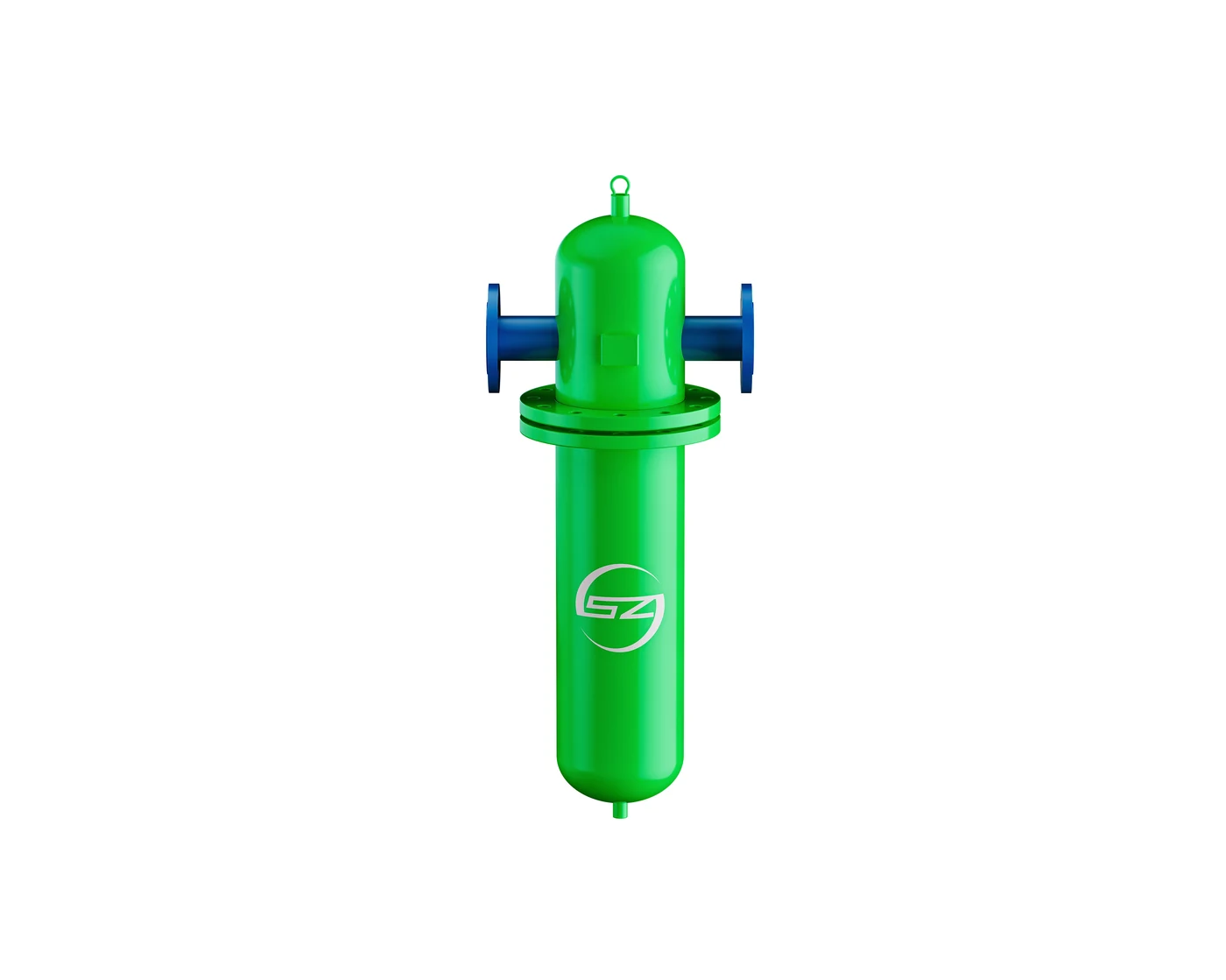 In-line compressed air filter housing